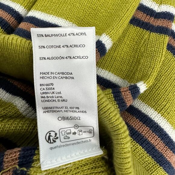 Free People Mariner Sweater Stripe Knit Pants in Palma Green Size Medium - Picture 8 of 8